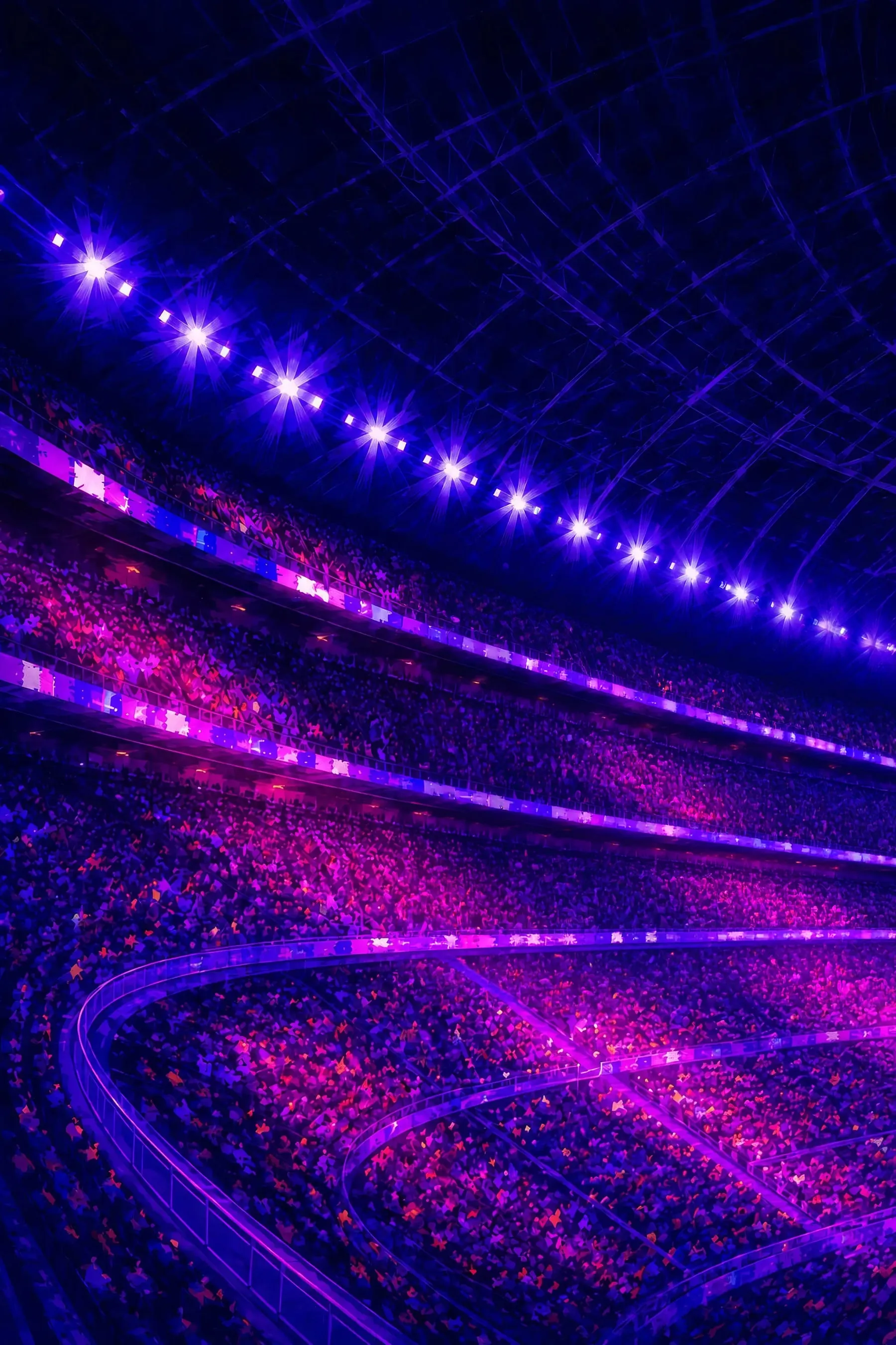 Stadium full with people